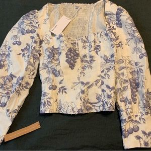 Reformation NWT Stilton Linen Top